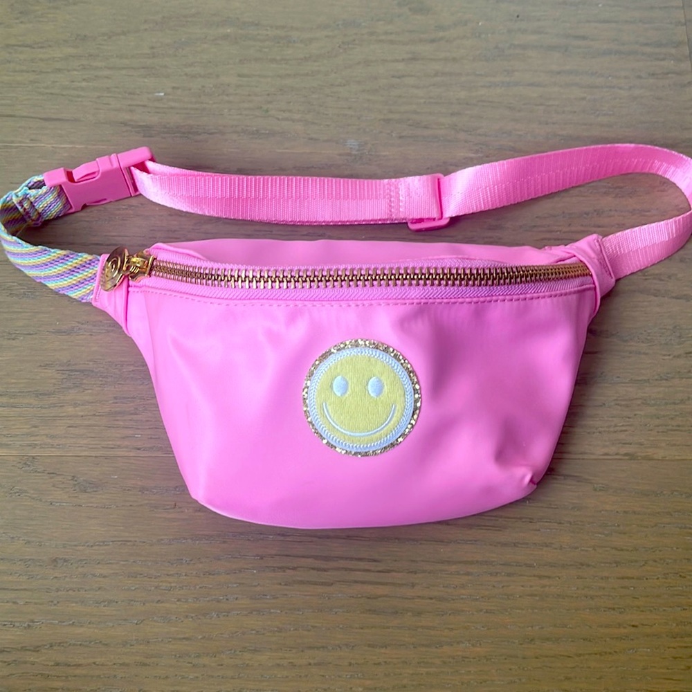 Stoney clover lane target pink Fanny pack with smiley patch
